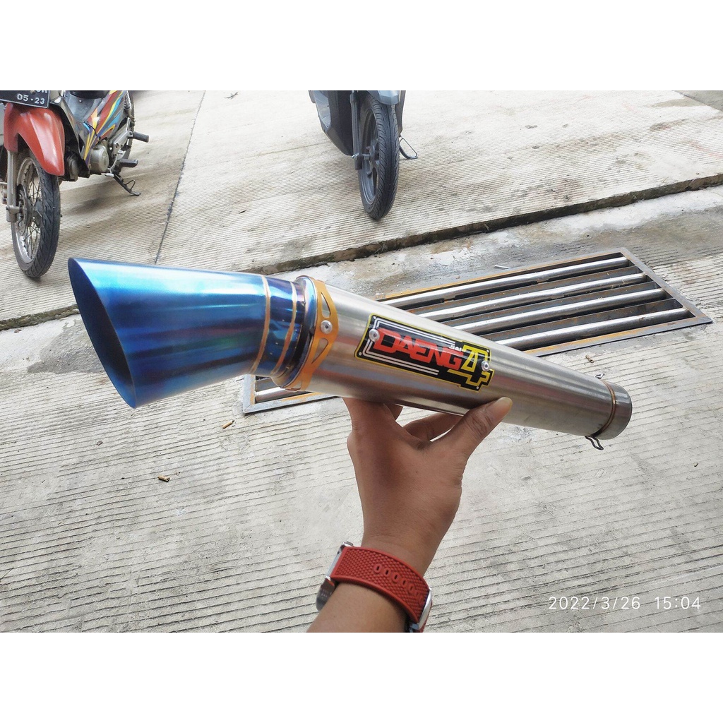 Silincer Knalpot Daeng Sai 4 blue beat mio sporty vario 125 / 150 soul scoopy Jupiter supra vega bla