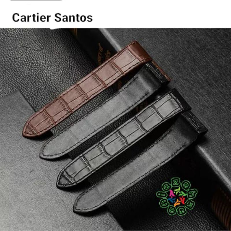Tali jam tangan kulit Cartier Santos High Qualiti