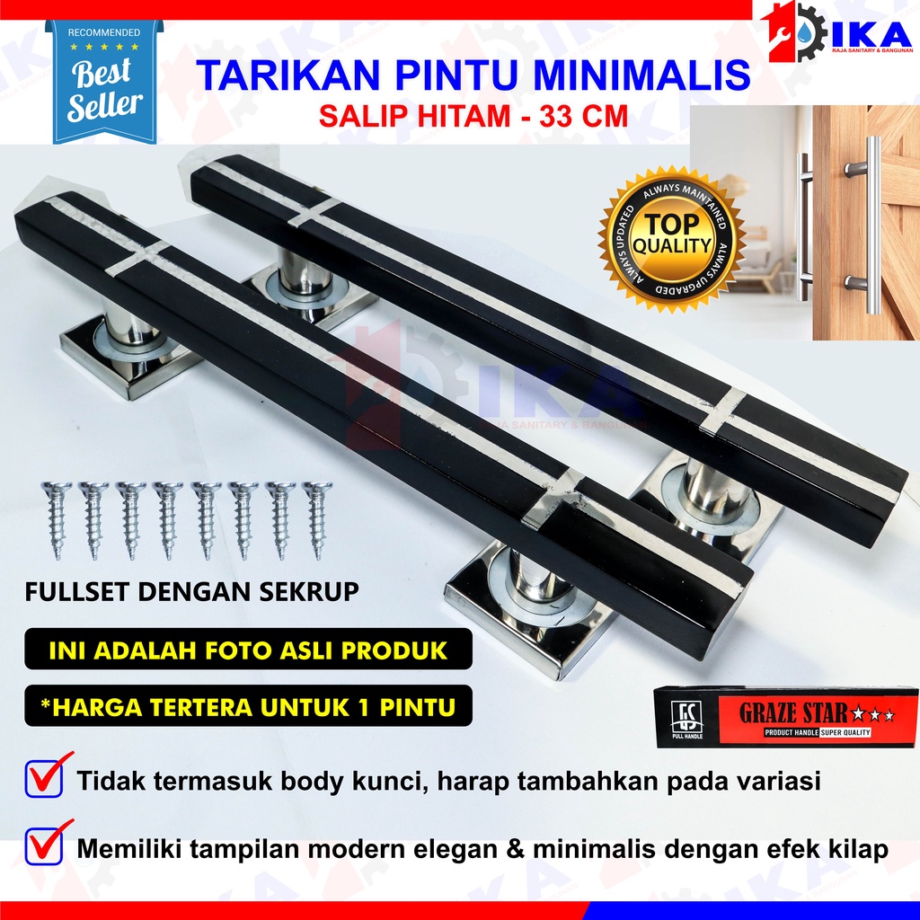 TARIKAN HANDLE / GAGANG PINTU UTAMA 35 CM SISIK NAGA ANTI KARAT 100% VERINO MEWAH ELEGAN MODERN TOP