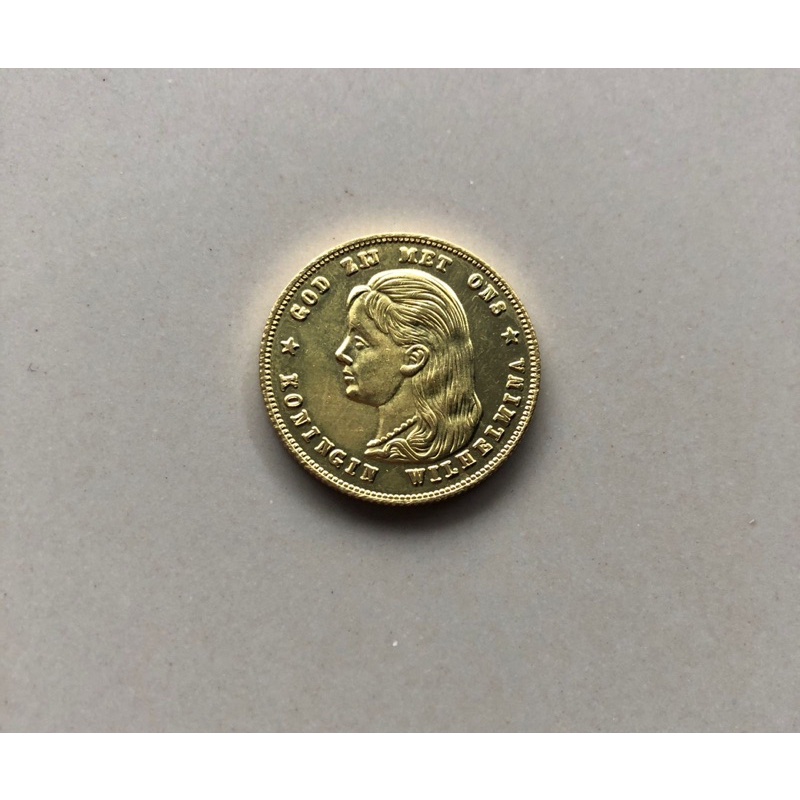 Koin Wilhelmina 10 Gulden Tahun 1897 Long Hair