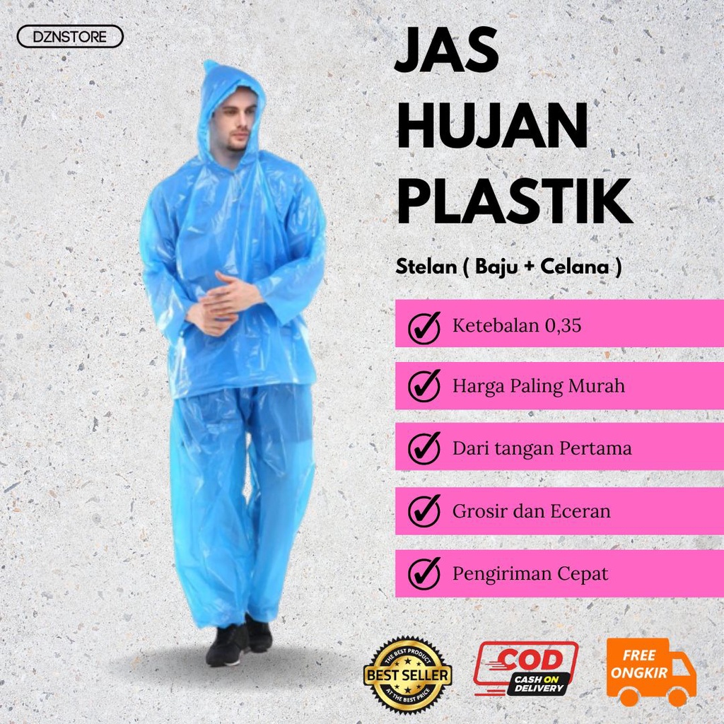 jas hujan plastik stelan 12 pcs/ jas hujan murah / jas hujan stelan / jas hujan