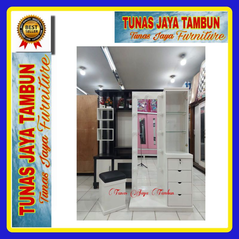 Meja Rias Lampu / Meja Rias Kaca