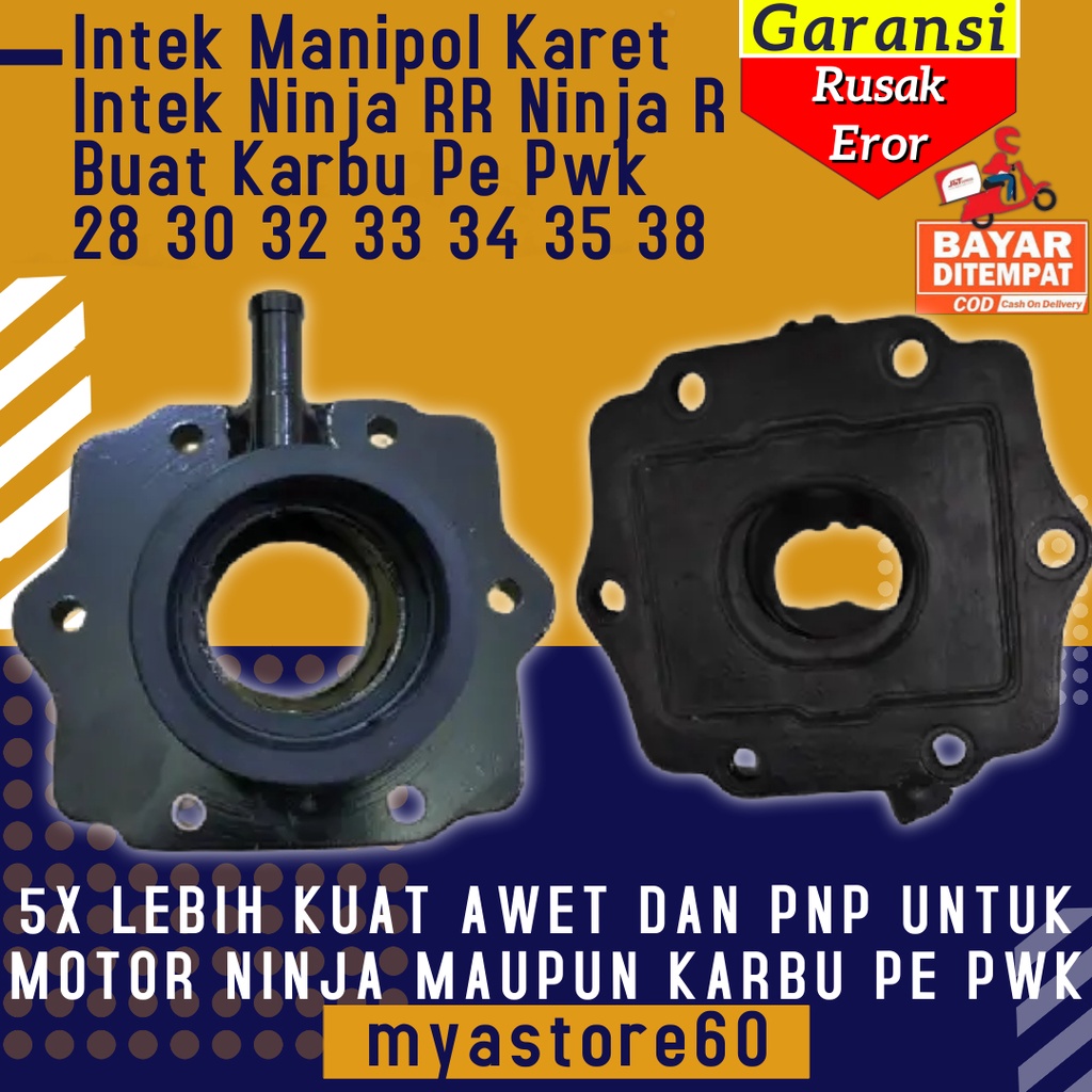 Karet Manipul Intek Manipol Intake Manifold Karet Sambungan Karburator PNP Ninja RR Ninja R Buat Karbu Pe Pwk 28 30 32 33 34 35 38