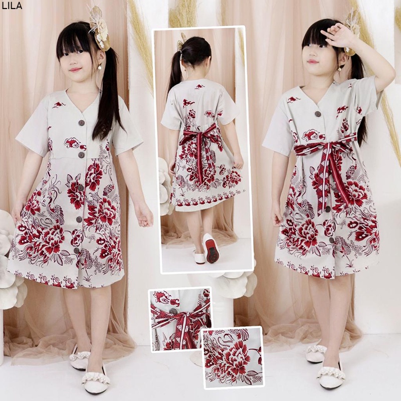 Evercloth Lila / Doni KIDS DRESS - Dress Batik Anak Perempuan