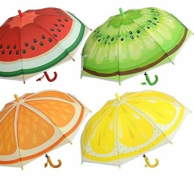 HOT SALE Payung Tongkat Panjang Motif Buah