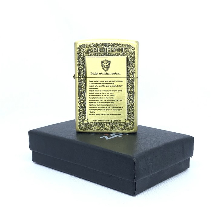 Korek Api Zippo Gold Motif Game Of Thrones GOT Grafir Premium