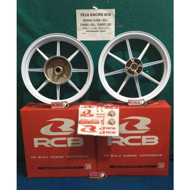VELG RACING RCB SP811 - HONDA CLICK 125/VARIO 125/VARIO 150 (185x215x14) WHITE