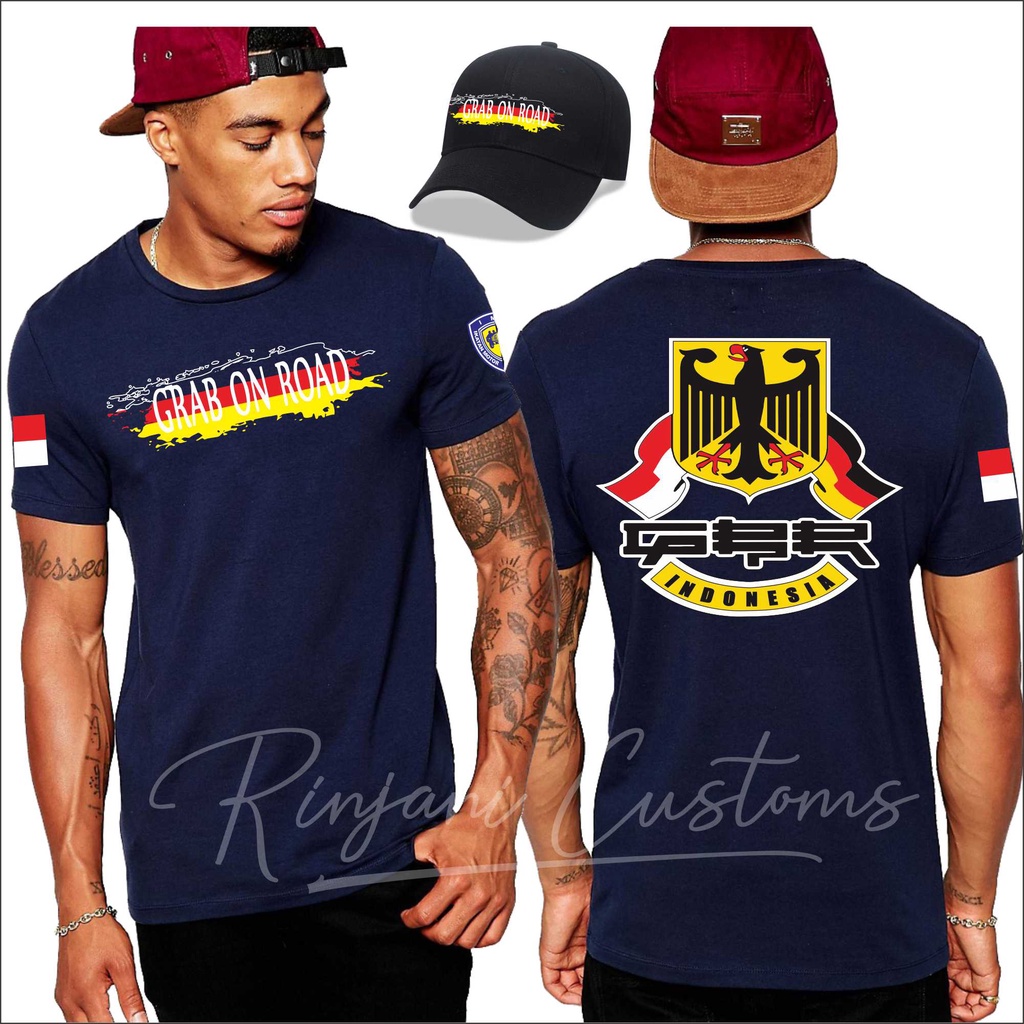 KAOS GBR  INDONESIA.KAOS GRAB ON ROAD.BISA TAMBAH NAMA