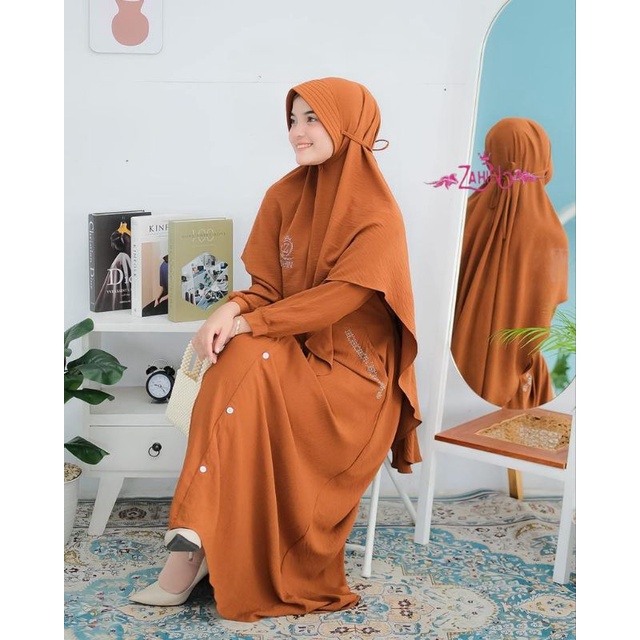 LIANA SET SYAR'I ZAHIN // GAMIS SET KHIMAR // SETELAN BAJU MUSLIM WANITA