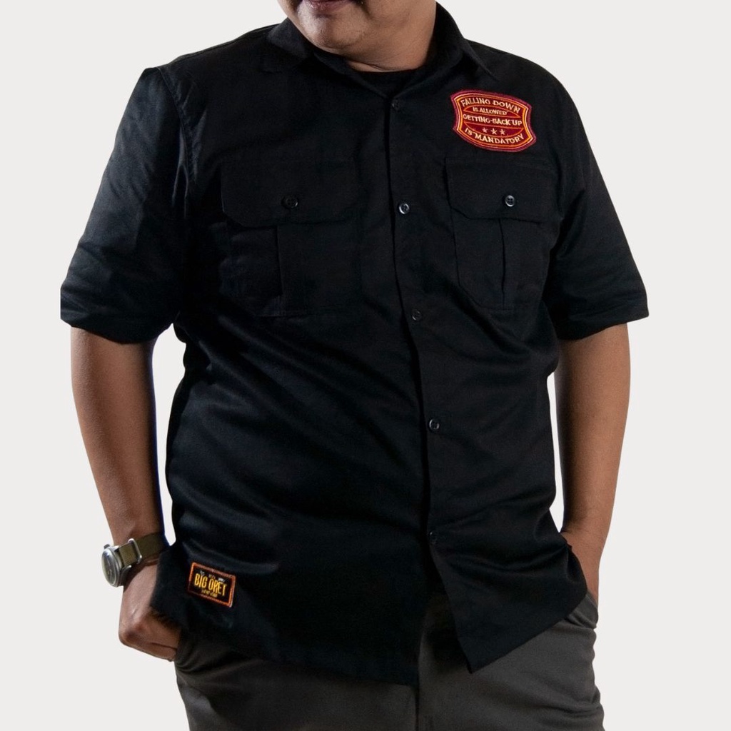 Kemeja Tactical Big Size Pria Big Oret / Engine 02