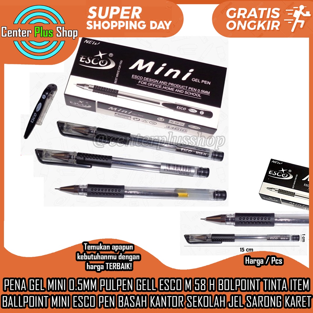 

Pen Pena Gel Mini 0.5mm Pulpen Gell Esco M 58 H Balpoin Sarung Karet Per Pcs Atau Kotak Black Lancip Bolpen Balpoint Luncip Bolpoin Pen Esko Hitam Black Jel Tinta Mata Tulis Menulis Ballpoint Mimi Bolpen Refill Refil Refpil Bolpoint Vulpen Basah Jel