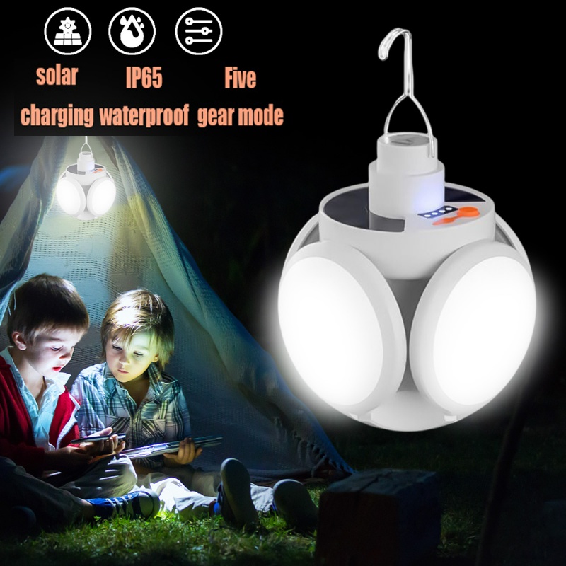 Surya USB Rechargeable Camping Light Bulb/Lampu Gantung Tenda LED Dapat Dibentuk Portabel Aksesoris Hiking Outdoor