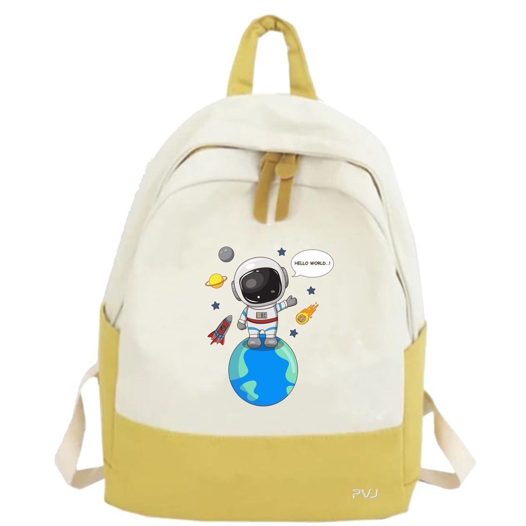 PVJ - Tas Ransel Sekolah Anak Laki-Laki Karakter Astronot Galaxy