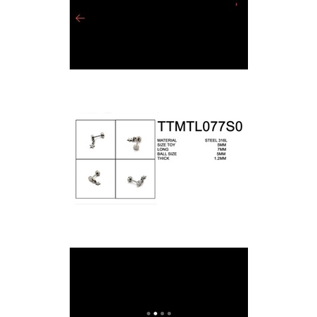 dparis piercing anting tindik bintang