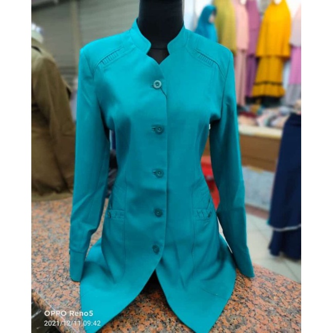 seragam Tosca setelan rok span /baju guru tosca / blazer kantor