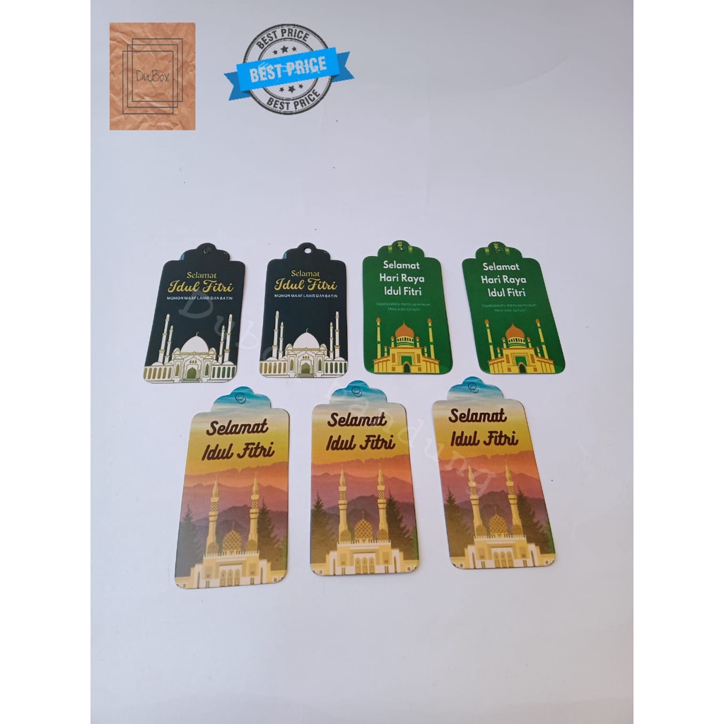 (1pak=50pcs) Hangtag Selamat Idul Fitri,kartu ucapan selamat idu fitri, Hangtag idul fitri murah dan