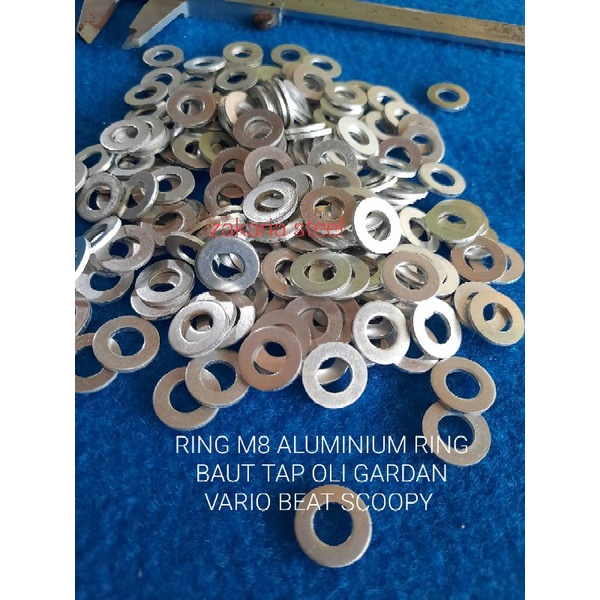 ring oli aluminium M8 RING TAP OLI GARDAN MATIC HONDA