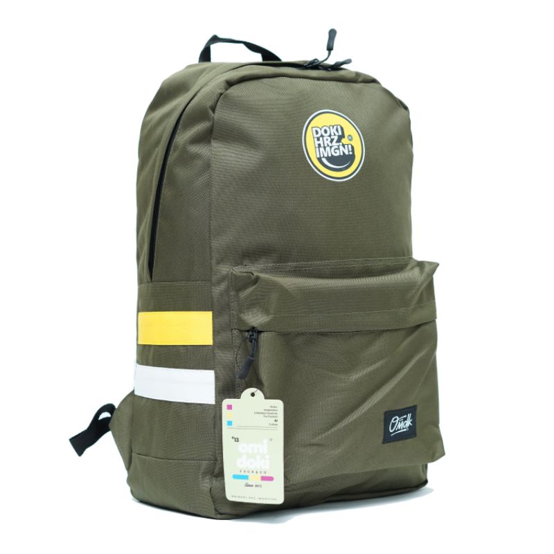 Bagpack Omidoki Tas ransel Aplikasi Ijo Army