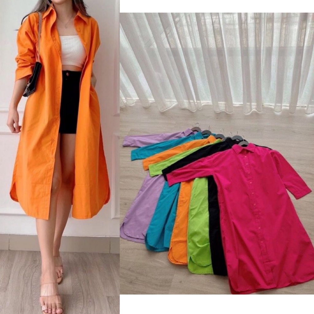 MBO TUNIK SIMPLE POLOS KATUN POPLIN PREMIUM DRESS KOREA IMPORT QUALITY 2156