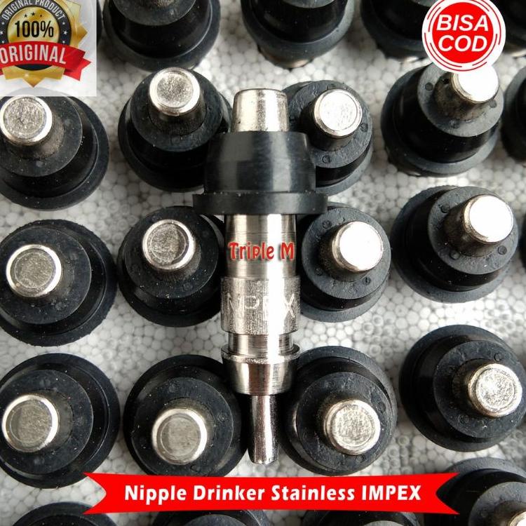 Free Ongkir IMPEX ASLI Nipple Niple Nipel Nepel Drinker Tempat Minum Ayam Stainless IMPEX