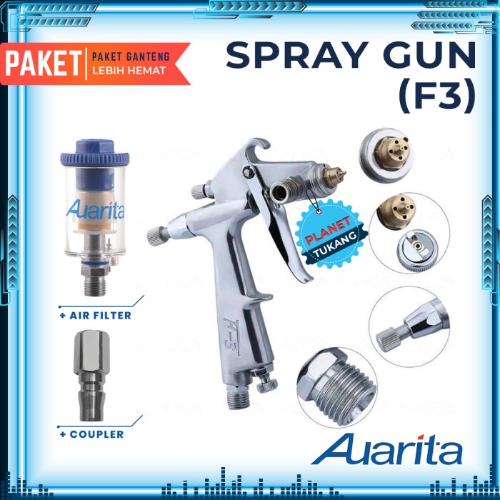 Spray Alat Cat Semprot 1Mm Auarita F3 Spray Gun Mini F-3