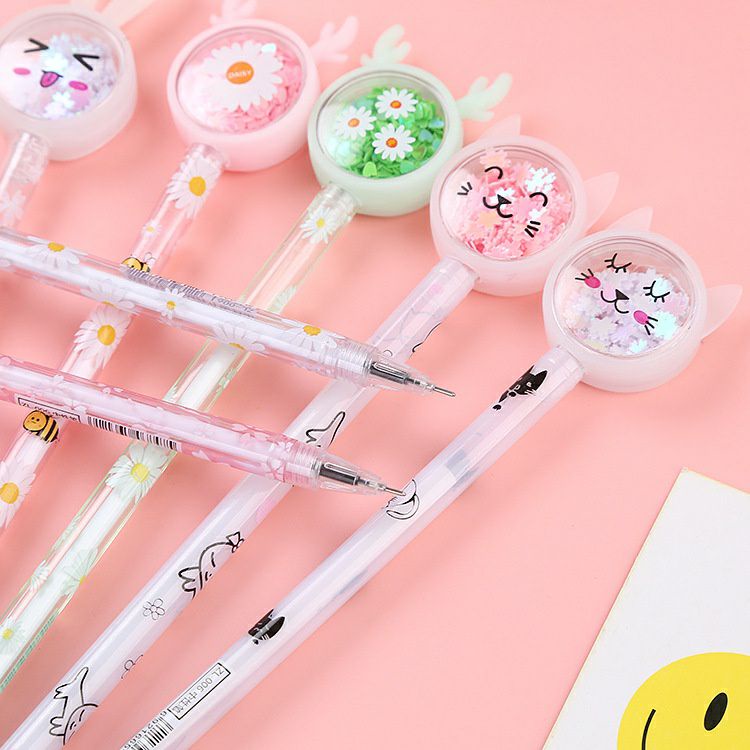 TGM - PP001 Pena Karakter Payet Gliter Bunny Lucu Black Ink Gel Pulpen Murah Gel Bolpen Gel Pastel Alat Tulis Sekolah Kantor Murah Import