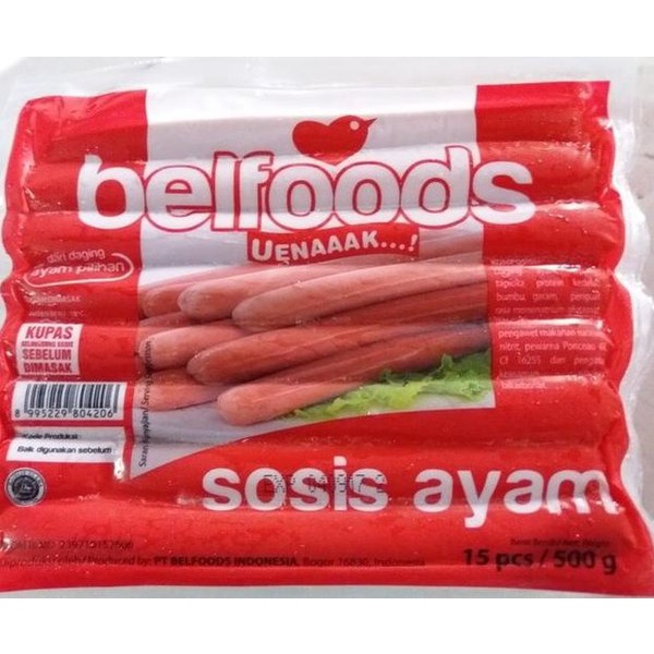

SOSIS AYAM BELFOODS 500GR ISI 15 // FROZEN FOOD BANDUNG