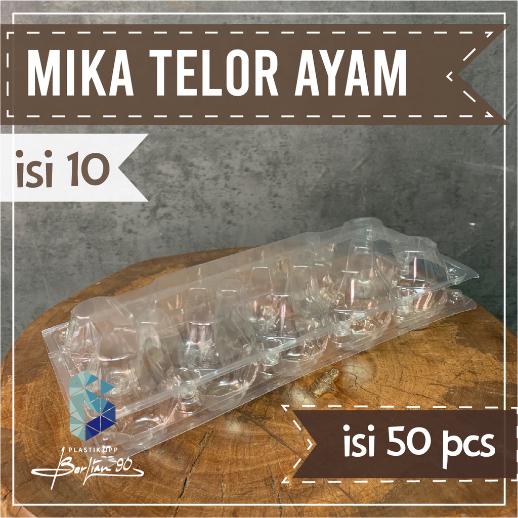 Mika Plastik Telur Ayam 10 Lubang / Mika Telur Ayam Kampung / Egg Tray / Tray Telur 10 Lubang + Peng