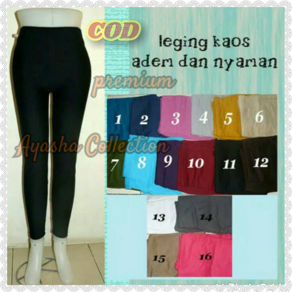 Celana Legging Panjang Bahan Kaos Rayon Super