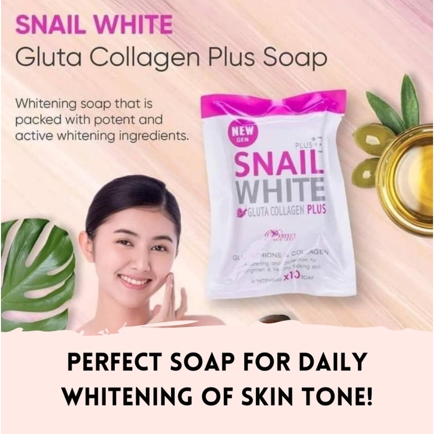 Thailand No 1 Best seller Snail White Gluta Gold Whitening Soap / Sabun Pemutih Snail White Thailand