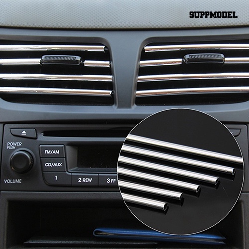 [SM] 4m U Style Chrome Stopkontak Ac Lubang Angin Lis Grille Strip Dekorasi Mobil