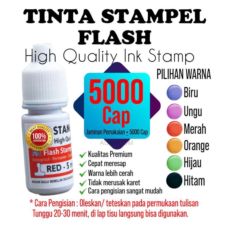 

✅COD, TINTA STEMPEL FLASH (+5000 Cap)