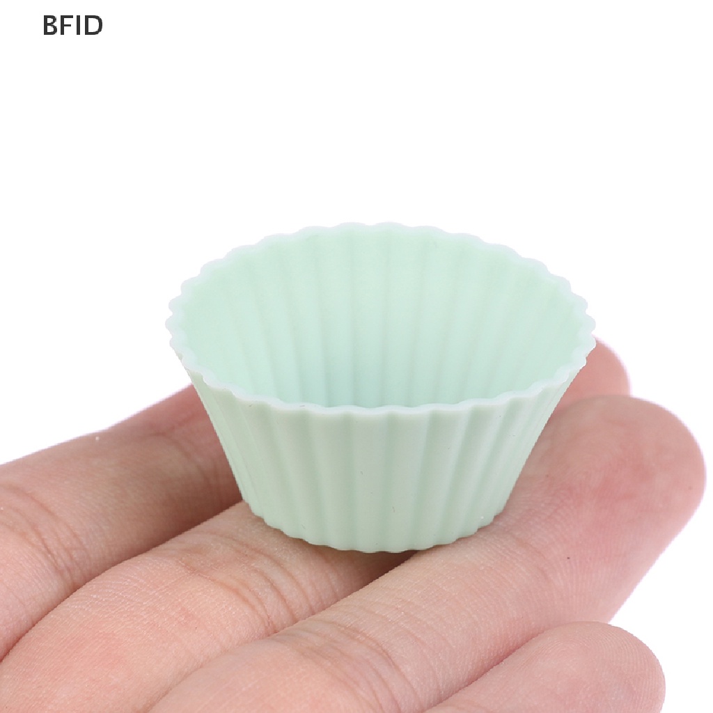 [BFID] 10pcs Cetakan Kue Silikon Bentuk Bulat Muffin Cup Mini Cake Cup Alat Dapur [ID]