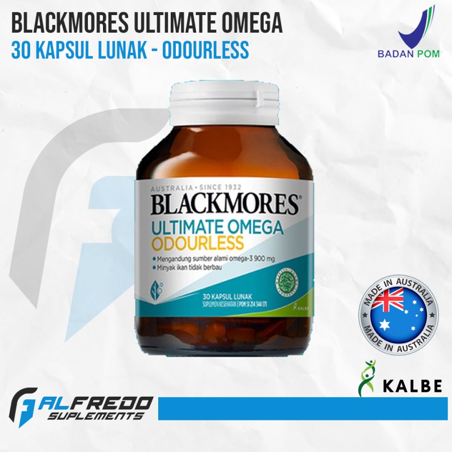 Omega-3 BLACKMORES Ultimate Omega Odourless 30 Kapsul Lunak KALBE BPOM