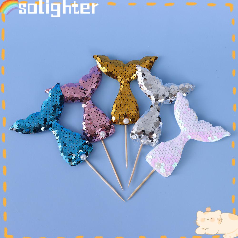 Solighter Mermaid Sea Style Sequin Hiasan Berkilau