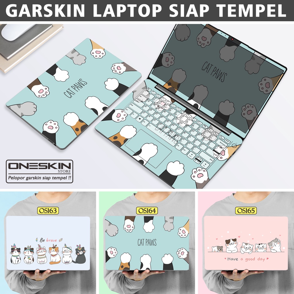 Garskin Sticker Laptop Protector Macbook Full Body Bottom Bezel Palmrest Skin Cat Cute
