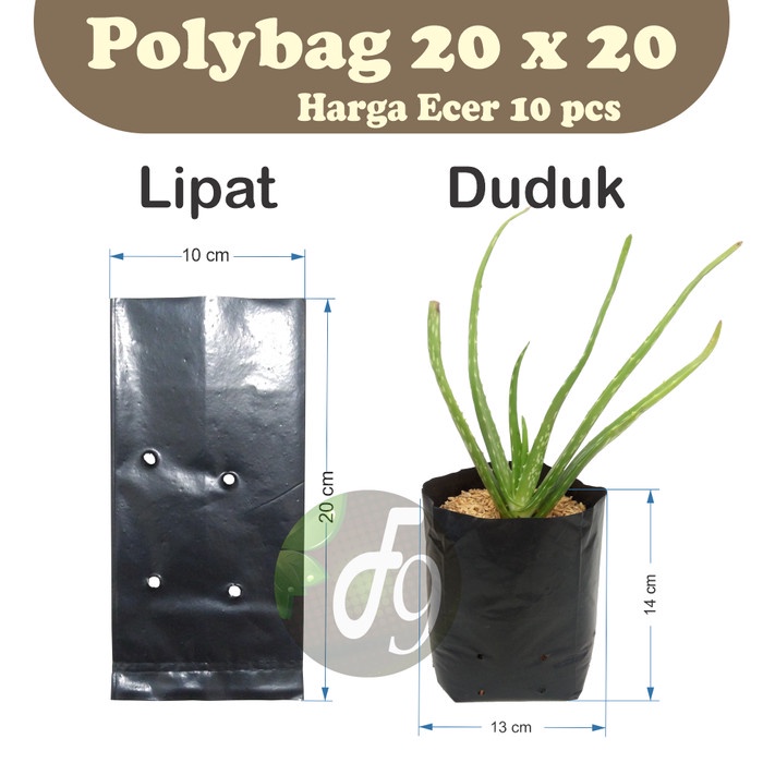 Polybag 20x20 Per 10 pcs - plastik polybag polibag semai tanaman