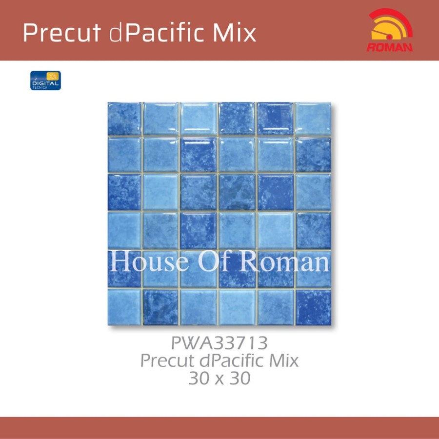 ROMAN KERAMIK PRE CUT DPACIFIC MIX 30X30 PWA33713 (HOUSE OF ROMAN)