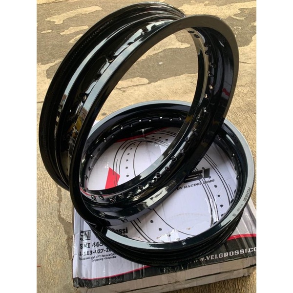 VELG ROSSI 300 350 RING 17 HITAM GLOSS