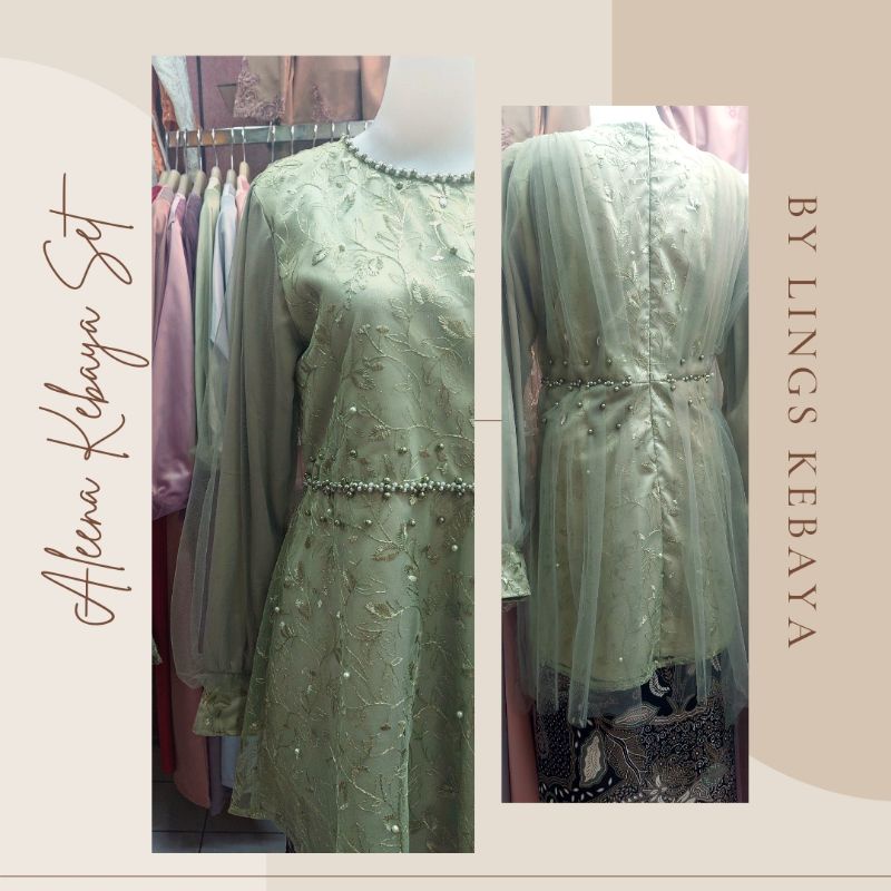 kebaya modern brukat wisuda kondangan lamaran Sage Green Nude Milo Lavender Mauve Taro Silver Pink Rosegold