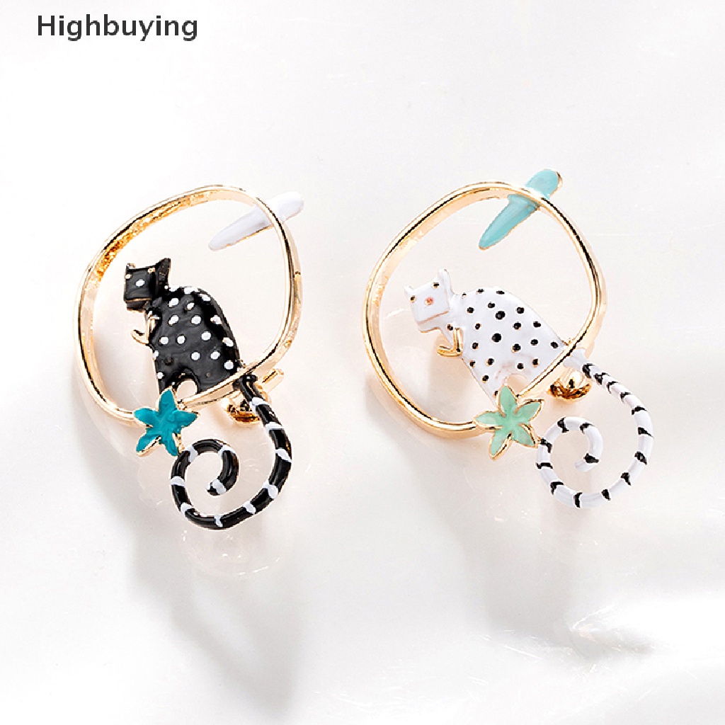 Hbid Fashion Enamel Kartun Setg Kucing Bros Pin Tas Perhiasan Dekorasi Hiasan Hadiah Glory