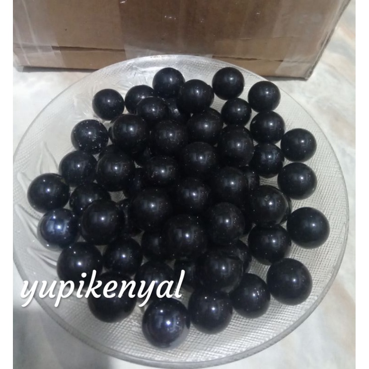 Kelereng Gundu Keleci Hitam Full Pekat 50 pcs
