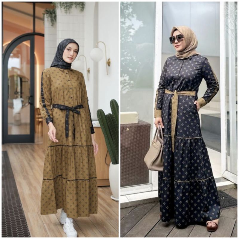 NEW KORINA MONO SABRINA dress || gamis korina || dress korina sale || dress terbaru