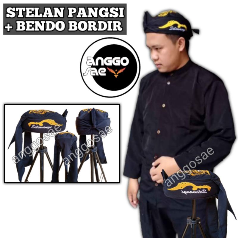 pangsi setelan baju pangsi BSY set pangsi plus iket kepala anggosae