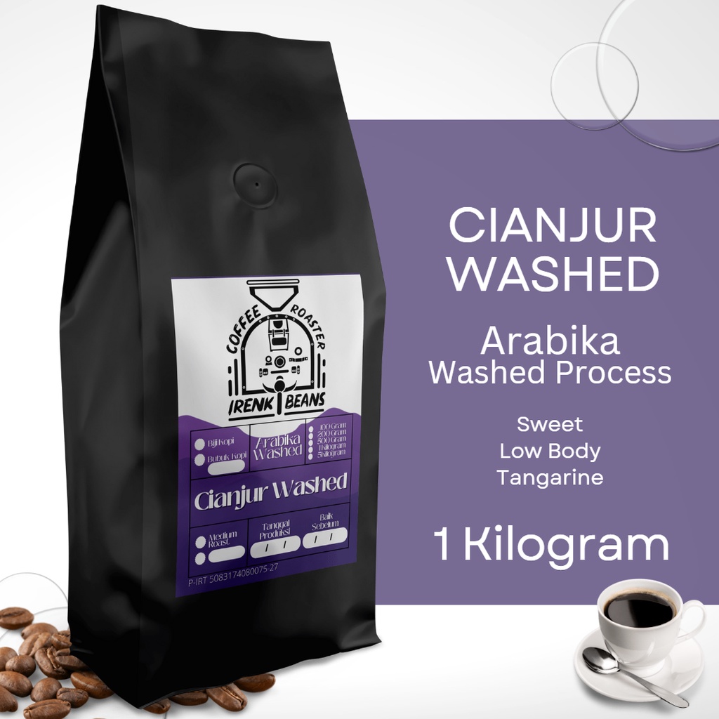 

Kopi Arabika Cianjur Washed 1000g Biji Bubuk