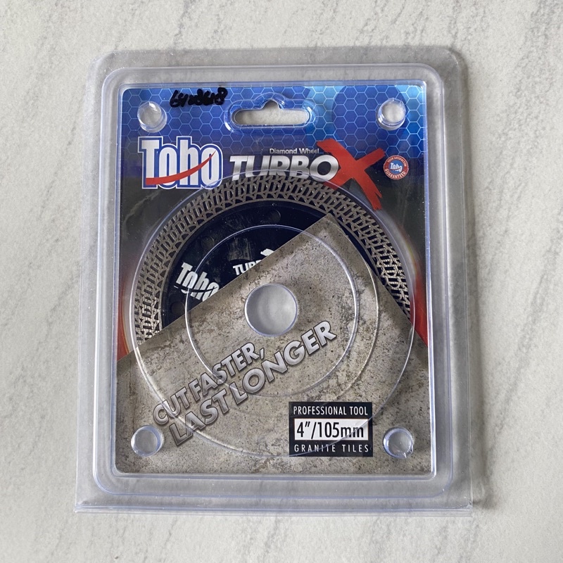 Mata gerinda potong keramik granit TOHO TURBO X 4 in diamond wheel