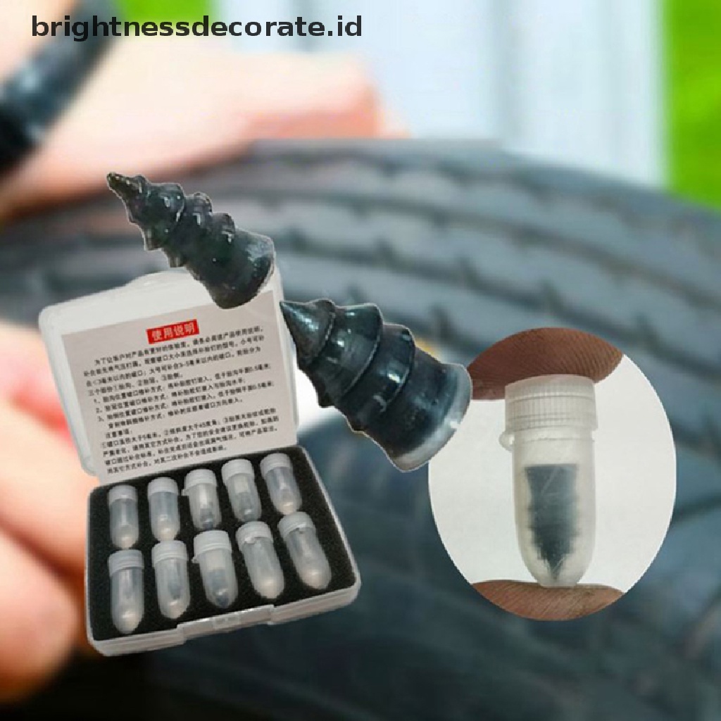 [Birth] 10pcs Vacuum Tyre Repair Nail Perbaikan Tusukan Ban Sepeda Tubeless Rubber Nails [ID]