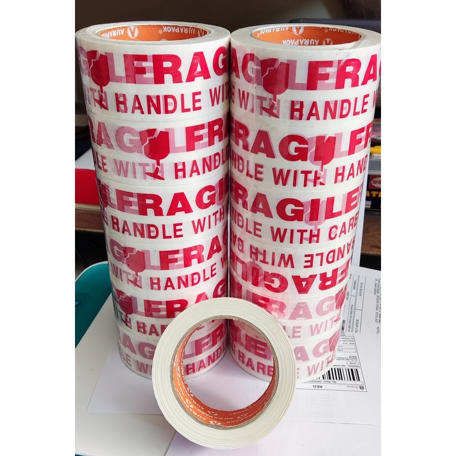 

LAKBAN FRAGILE TERLARIS PUTIH 48x90 YARD 81 METER