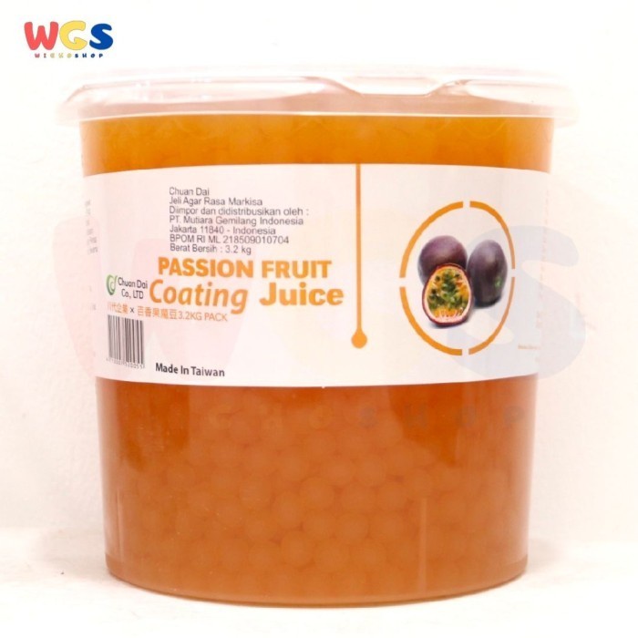 

CHUAN DAI POPPING BOBA PASSION FRUIT COATING JUICE 3.2KG