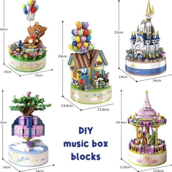 DIY music box - kotak musik berputar - legoblock music box